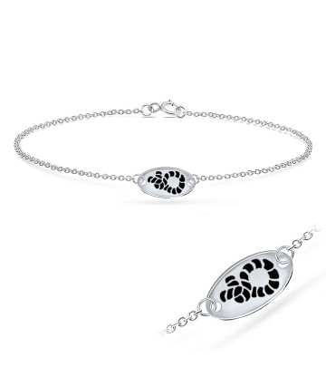 Rope Shape with Enamel Silver Bracelet BRS-266